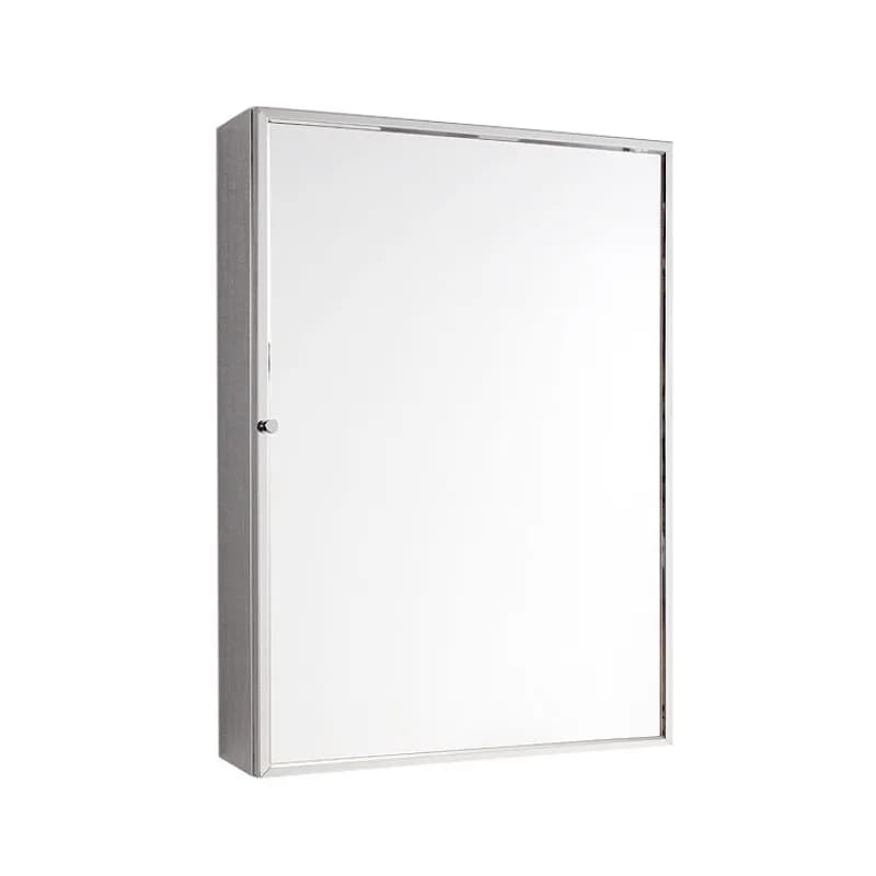 Armadietto a specchio da parete in acciaio inossidabile, moderno e semplice, con specchio ispessito per bagno