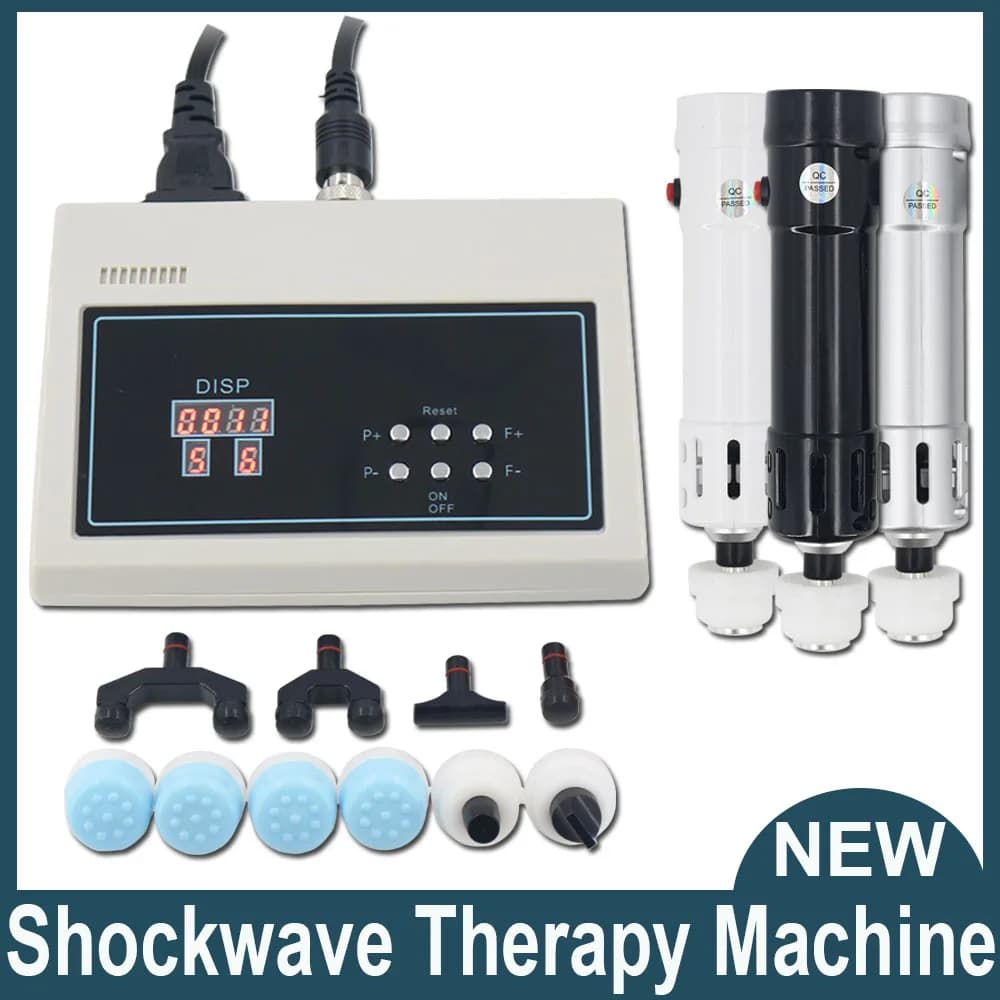 2-in-1 Wave Therapy Machine, Chiropractic Instrument, Electric Gun for Correction, Tennis Elbow Massage, Body Pain Relief
