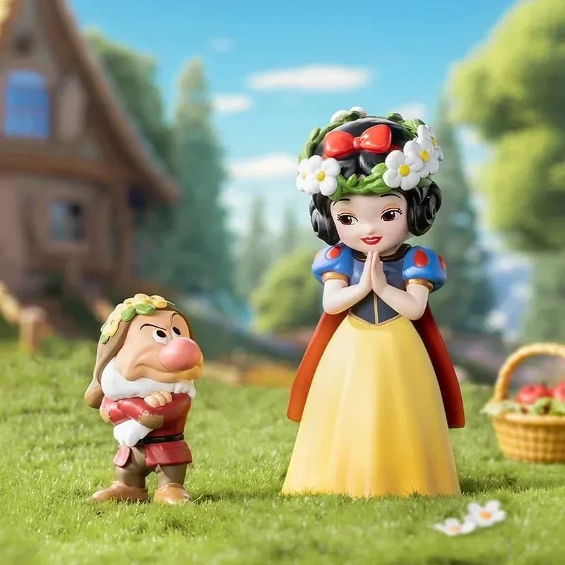 POP MART Disney Biancaneve Serie classica Scatola cieca Giocattoli Kawaii Anime Action Figure Sorpresa Scatola misteriosa Bambole Regalo per ragazze