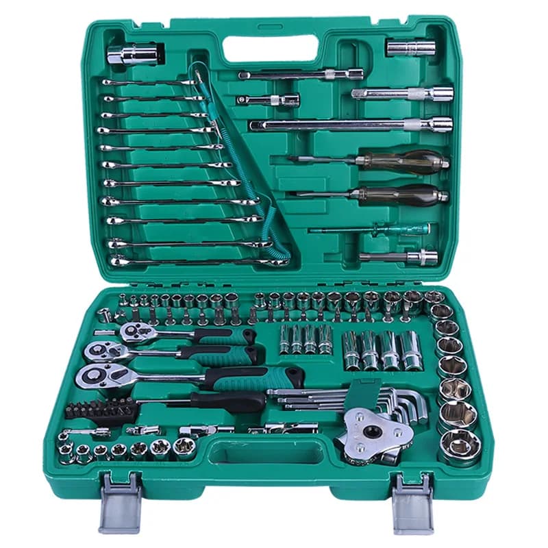 Set of 121 pieces Set of combined tools for crimp keys for domestic machines Kit of manual repair tools for motorcycles