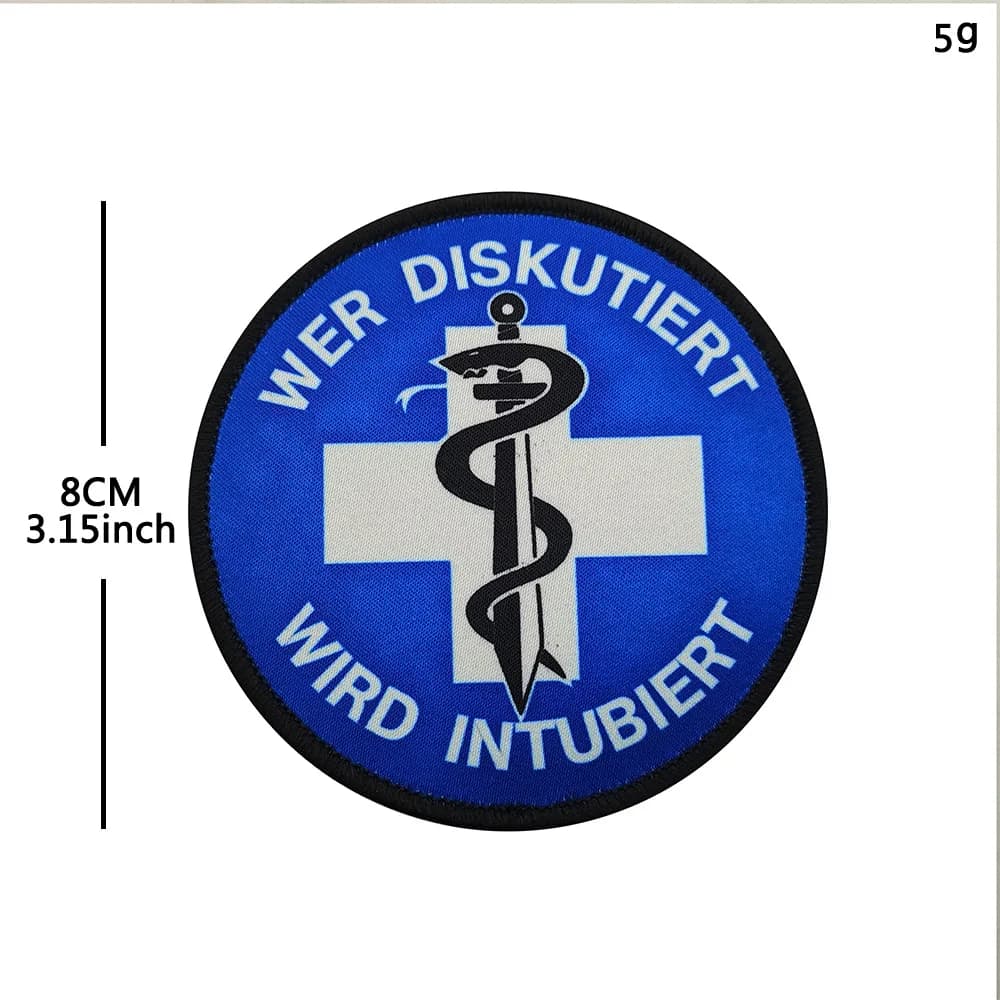 Patch Mediche Tattiche MEDIC TEMS con Kit di Pronto Soccorso, Chiusura a Strappo per Zaini, Abbigliamento e Accessori Militari