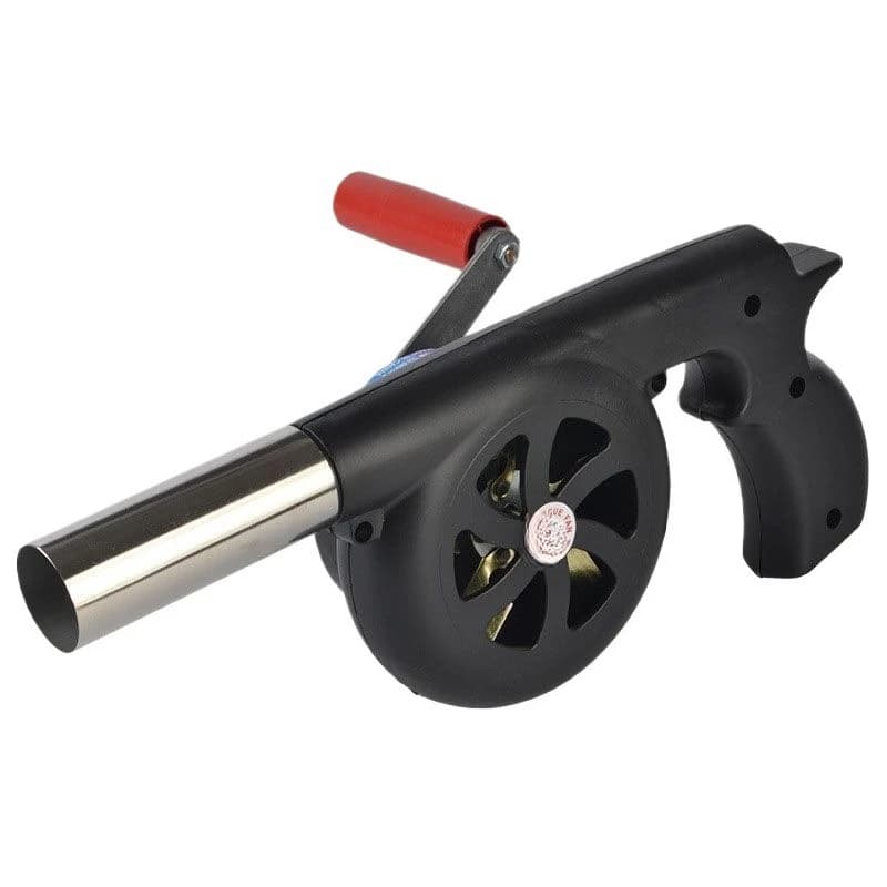Manovella da esterno aiuta barbecue picnic campeggio fuoco strumento punto carbonio portatile asciugacapelli ventilatore manovella