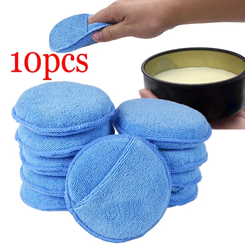 Auto Polishing Sponges for wax Pad 5 inch 125mm Microfiber Round Motorcycle Auto Wax applicator Foam sponges for polishing Tools for cleaning