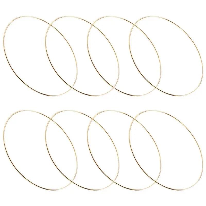 ABUI-16 Pack 10 Inch Gold Dream Catcher Metal Rings Floral Hoops Wreath Macrame Creations Ring For DIY Crafts