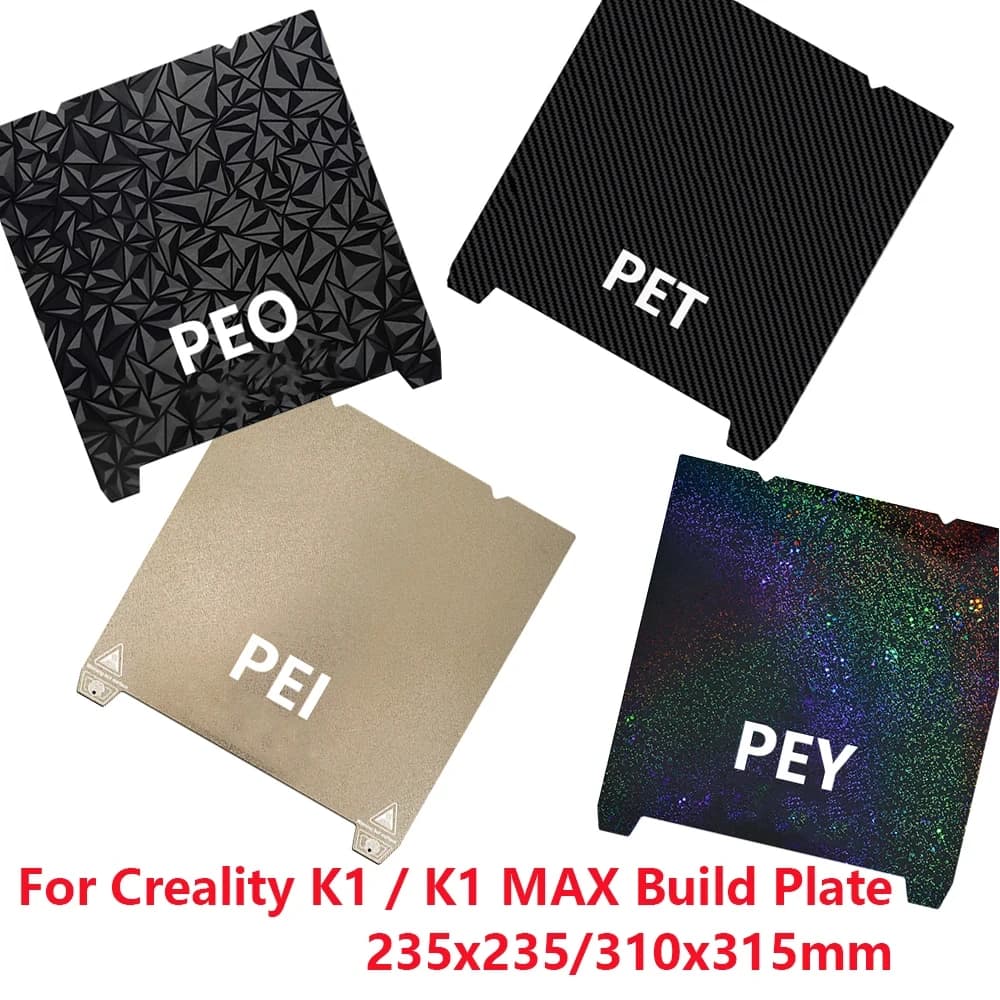 For Creality K1 Build plate K1C Bed K1 MAX Bed Ender 3 v3 se Ender 3 S1 PRO Bed H1H PEO PEY PEI Sheet 235X235 310X315 Ender-5 S1