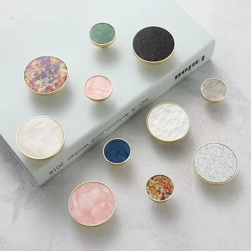 Maniglie Cassetto Armadietto Mobili Maniglie da cucina per Manopola dell'armadio Porta Cassetto Mobili Manopola da cucina Shell Circolare Foro singolo