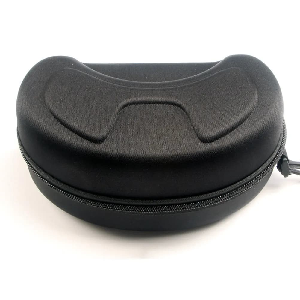 Custodia per Occhiali da Sci e Snowboard, Grande, Nera, in EVA, Resistente agli Urti e all'Acqua, Portatile con Cerniera
