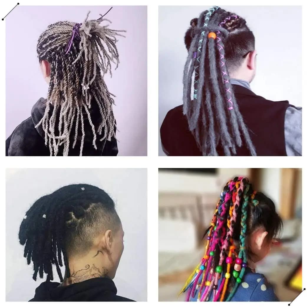Uncinetti Dreadlock - Set di strumenti Dread Lock, set di aghi per uncinetto con gancio di chiusura per capelli treccia, creazione di tappeti e altri mestieri