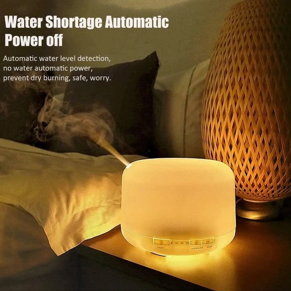 Diffusore di fragranze da 500 ml, umidificatore ad ultrasuoni, diffusore di oli essenziali con atomizzazione, funzionamento silenzioso per soggiorno e ufficio