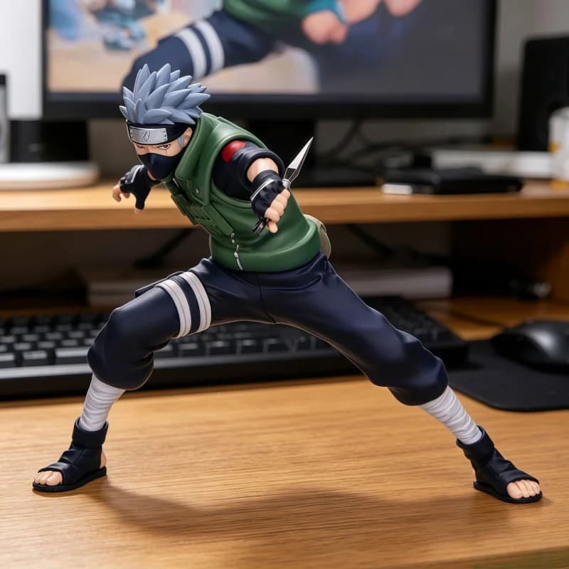 Su Tang Ninja Stars Kakashi Action Figure Anime, Decorazione da Scrivania, Serie Classica da Collezione, Ornamenti Regalo, Circa 13 cm