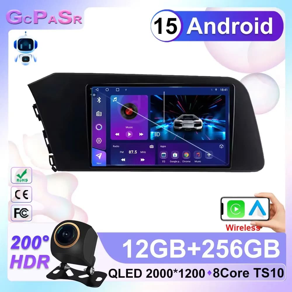Per Hyundai Elantra VII CN7 2020 - 2021 Autoradio di Navigazione Stereo Android Auto Schermo Bluetooth 5G Wifi No 2din BT Carplay GPS