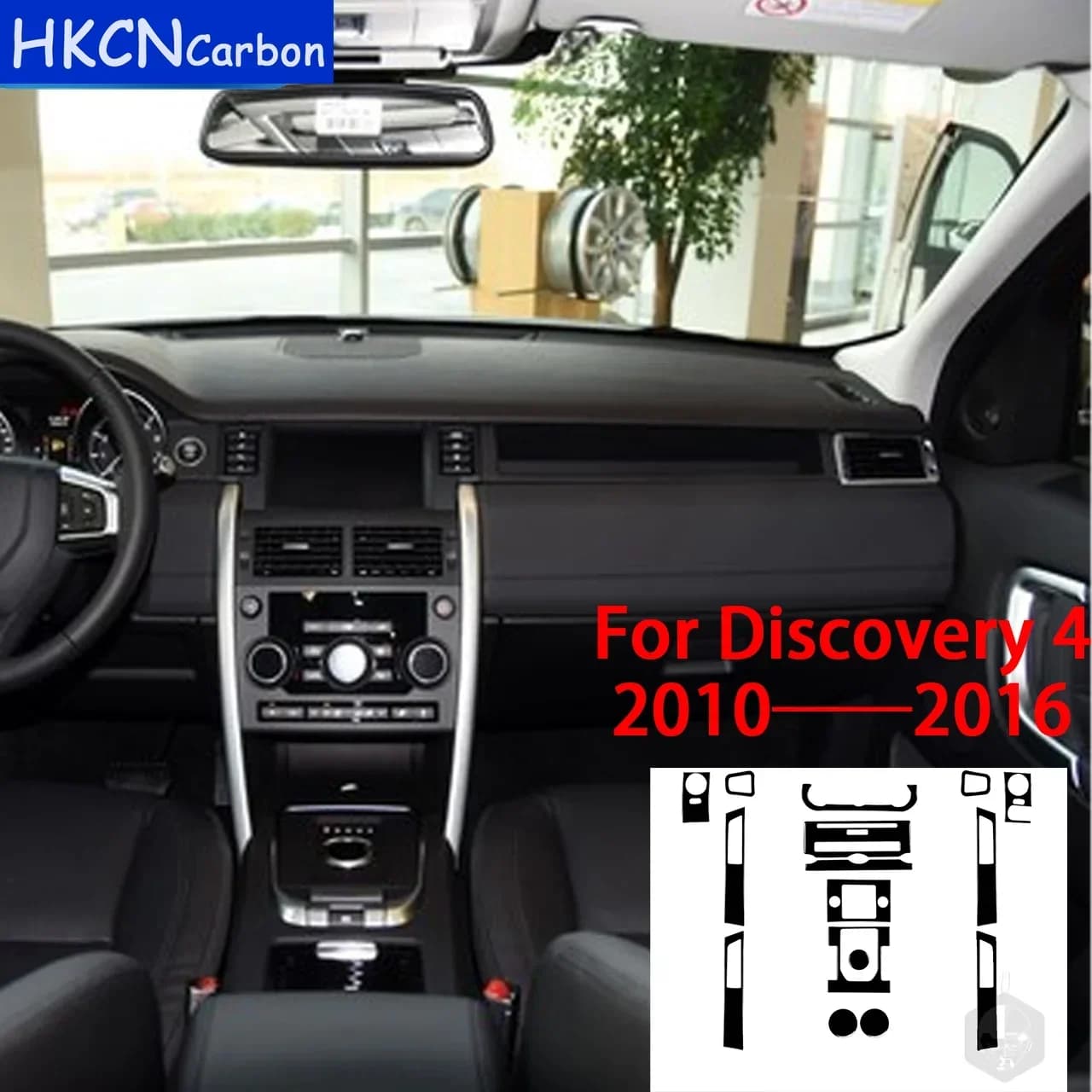 Per Land Rover Discovery 4 2010-2016 Auto Accessori Interni Uscita Aria Gear Portabicchieri Rivestimento Laterale Adesivo Gloss Plastica Nera