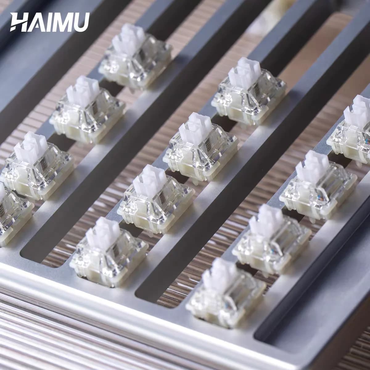 HAIMU Interruttore magnetico silenzioso Tastiera magnetica meccanica lineare Super liscio RGB Pom Axis 37gf 500GS Lubrificato in fabbrica per i giochi