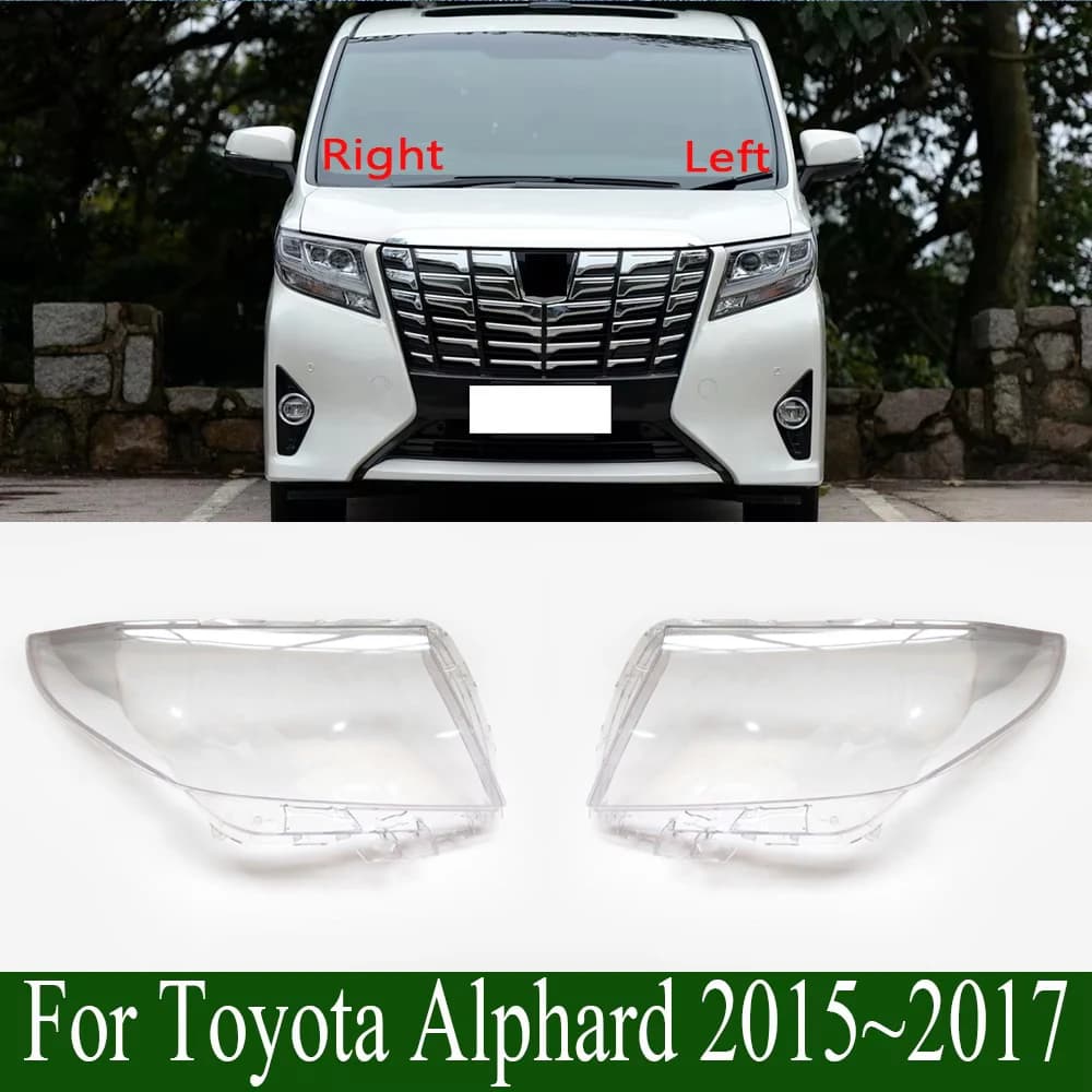 Car Front Headlight Cover Headlamp Lampshade Lampcover Head Lamp light Covers Lens Shell Caps 2015 2016 2017 For Toyota Alphard