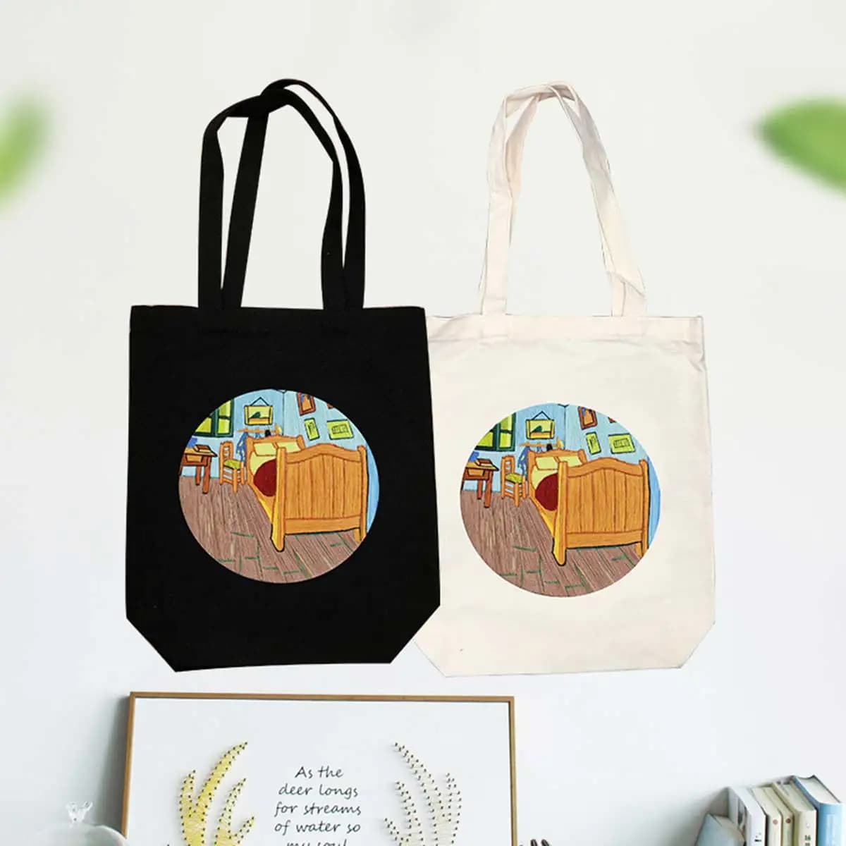 Kit da ricamo incompiuto Borsa a tracolla modello camera da letto 3D Tote Lavoro manuale fai-da-te Cucito Punto croce Set Strumenti per filo Confezione di materiali