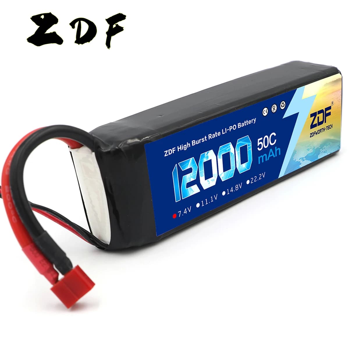 ZDF 7.4V Lipo 12000 mAh 50C 2S Lipo Batteria Per RC Auto Camion Buggy FPV Drone Elicottero Aereo RC Parti