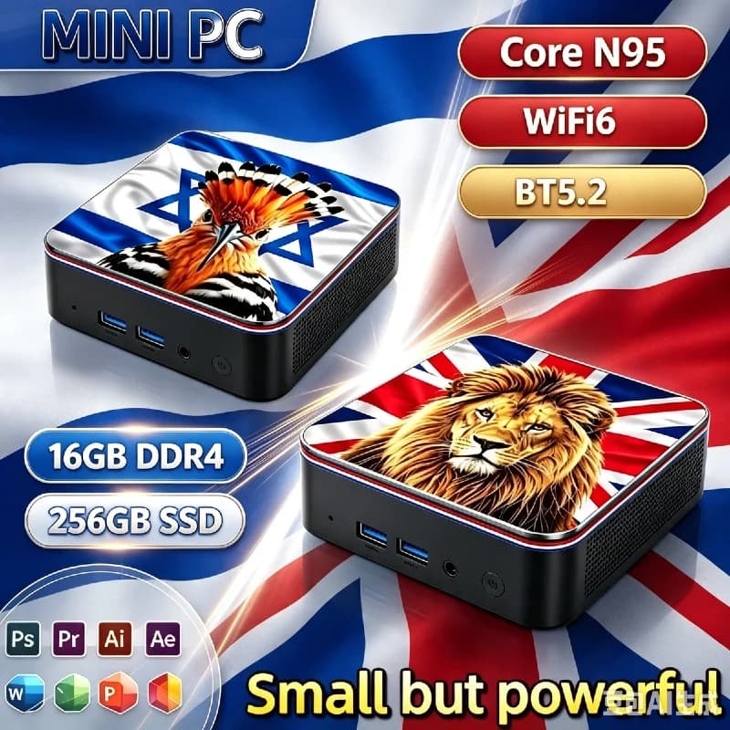 2026 Strong Mini PC Intel N95 Processor 16GB RAM 1TB/2TB SSD WiFi6 BT5.2 Portable Gaming Desktop Computer For Daily Study Office