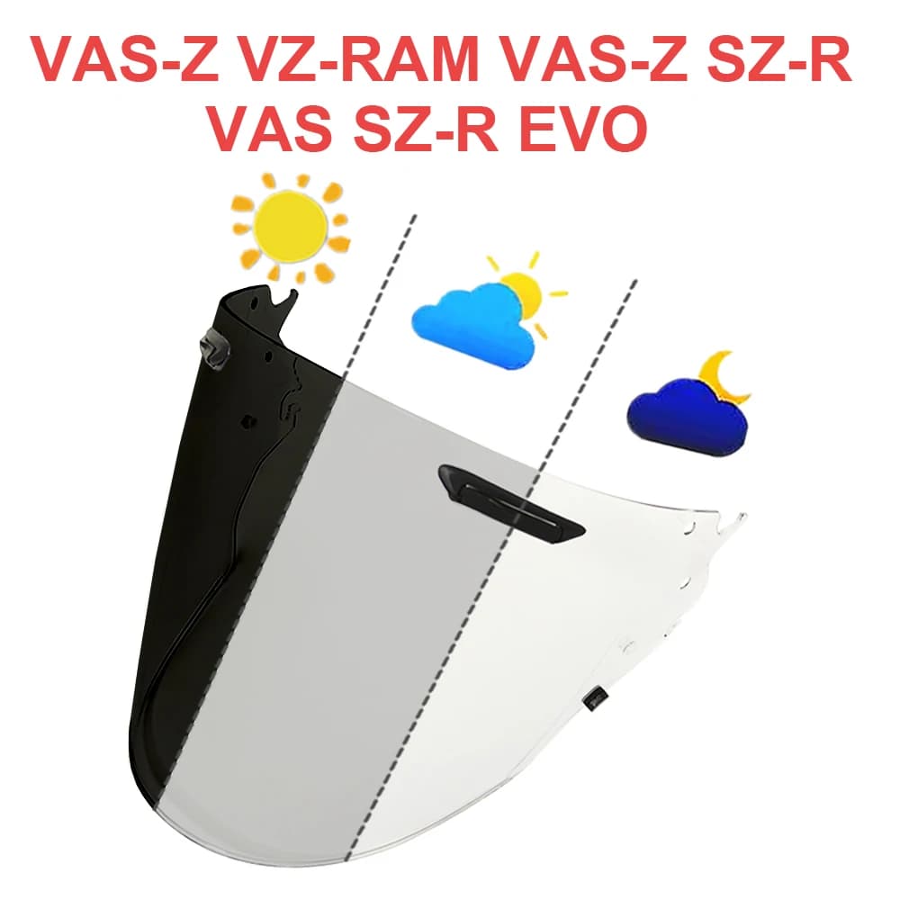 Photochromic Visor for VAS-Z VZ-RAM SZ-R VAS SZ-R EVO Helmet Lens Replacement Optical Clarity Coating Motorcycle Accessories