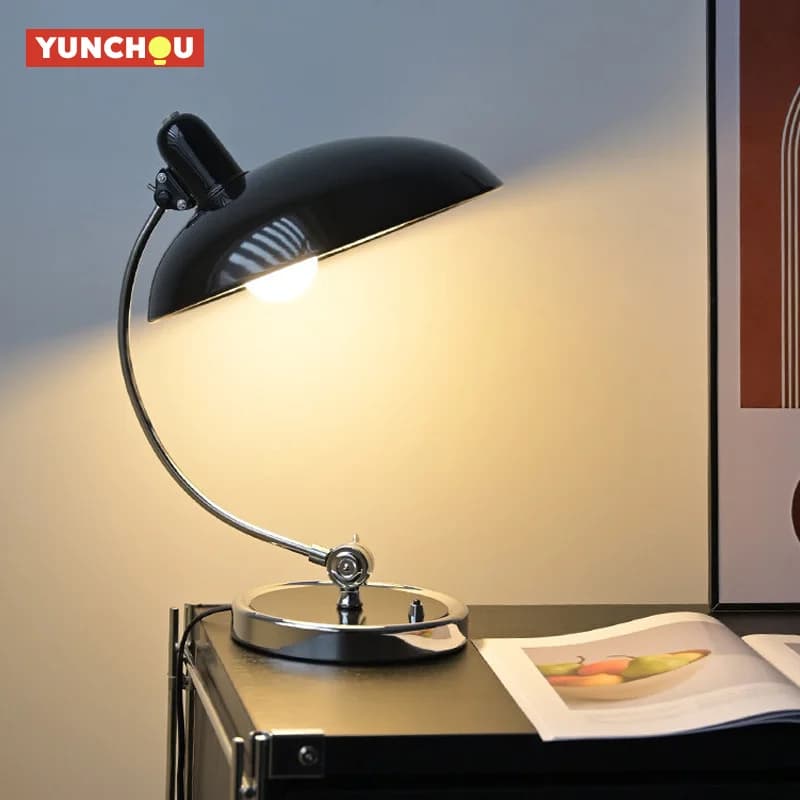 Lampada da Tavolo Moderna Bauhaus Regolabile, Luce da Lettura Minimalista Vintage per Ufficio, Studio, Camera da Letto, Protezione per gli Occhi
