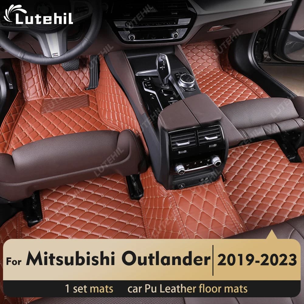 Per Mitsubishi Outlander 5/7-Seat 2019-2023 Tappetini per auto personalizzati Copertura per automobile Accessori interni Parti del cuscinetto protettivo