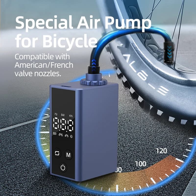 Bestseller: Compressore d'Aria Elettrico per Auto, Biciclette e Palloni, Gonfiatore Digitale Portatile Senza Fili, Mini Pompa d'Aria in Metallo per Bici