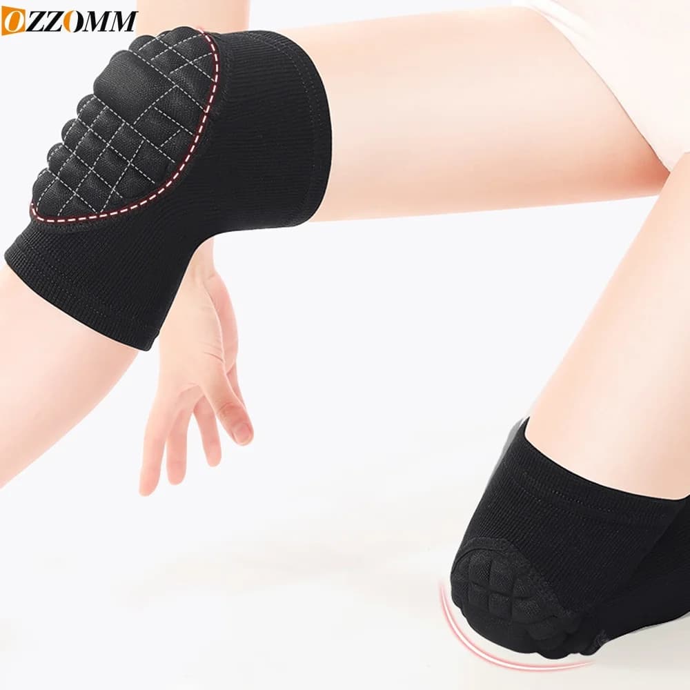 Ginocchiera in spugna imbottita antiscivolo da 1 paio, supporto per ginocchiera elastica flessibile traspirante per sport di danza di pallavolo di calcio