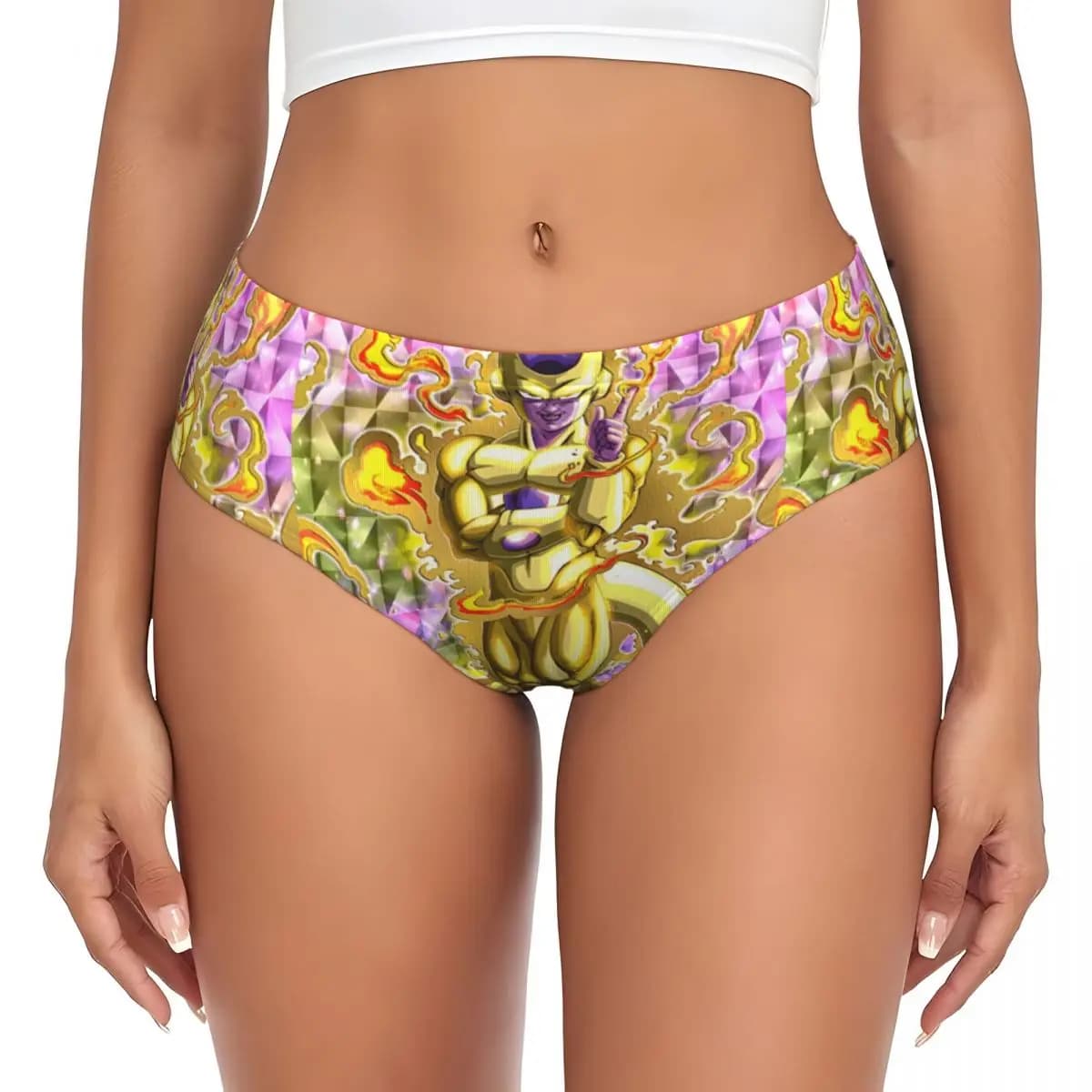 Slip da Donna Personalizzati con Cartone Animato F-Friezaes, Elasticizzati, Stile Giapponese