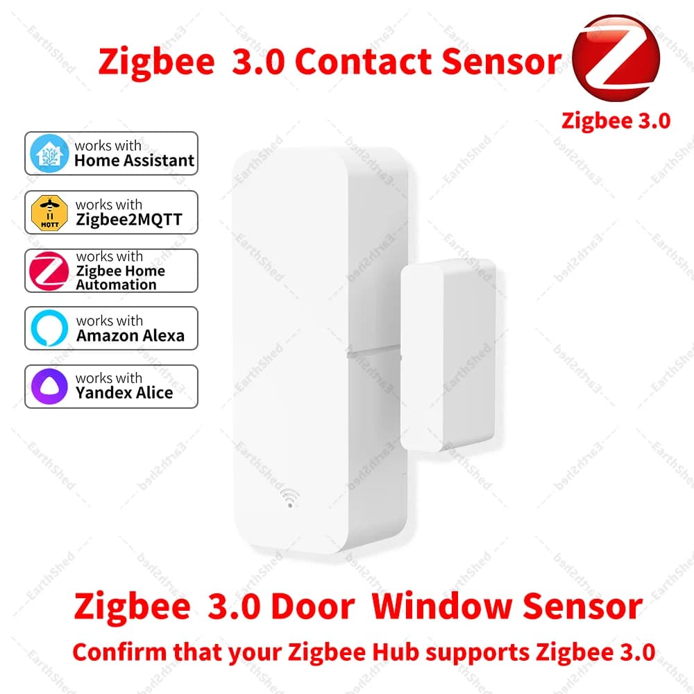 Tuya Zigbee 3.0 Sensor Contact Sensor Door Window Sensor APP Remote Control Works with SmartLife Yandex Zigbee2Mqtt ZHA Alexa