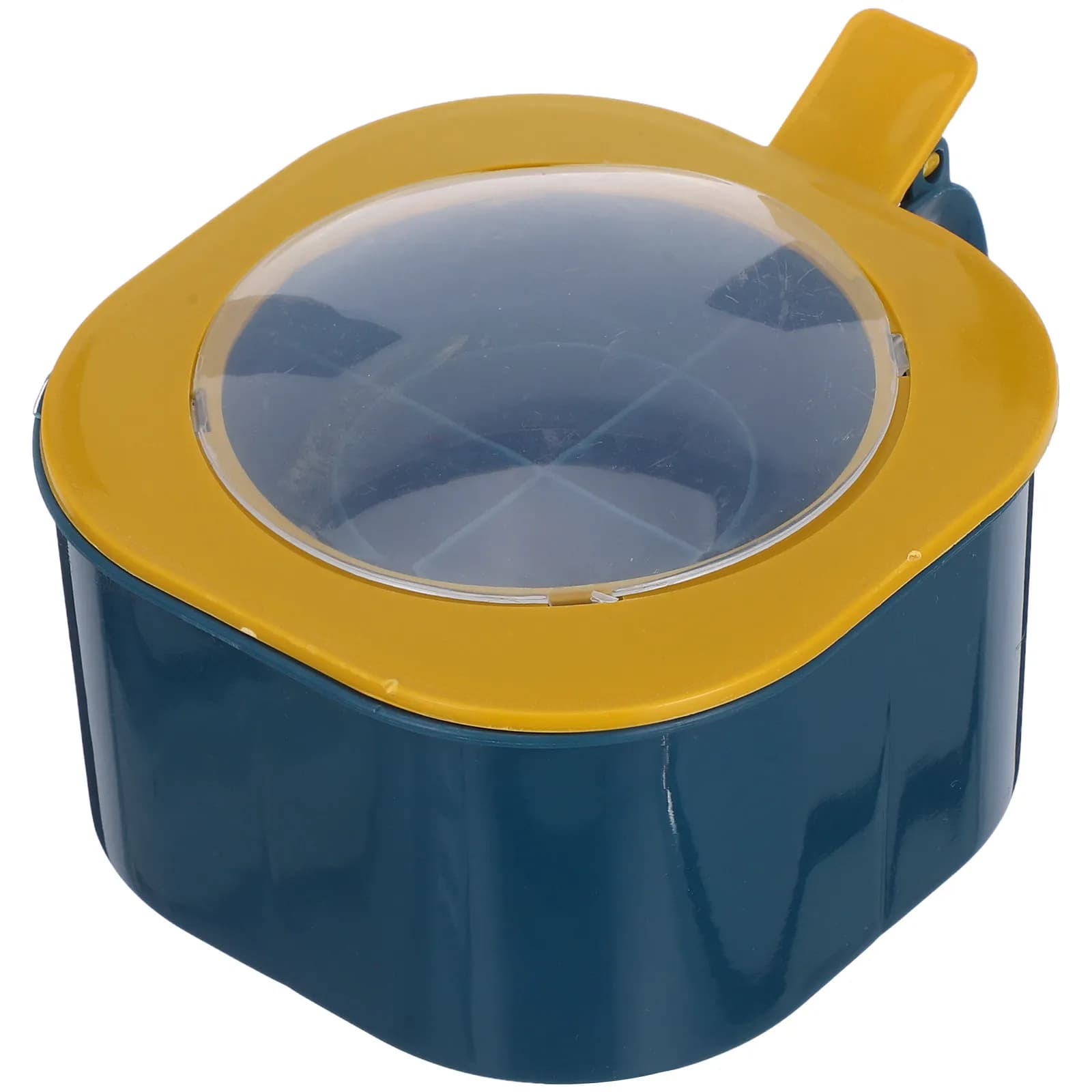 Contenitore per Spezie con 4 Scomparti, Scatola in Plastica per Condimenti con Coperchio, Organizzatore per Sale, Zucchero e Pepe, Set di Barattoli per Condimenti
