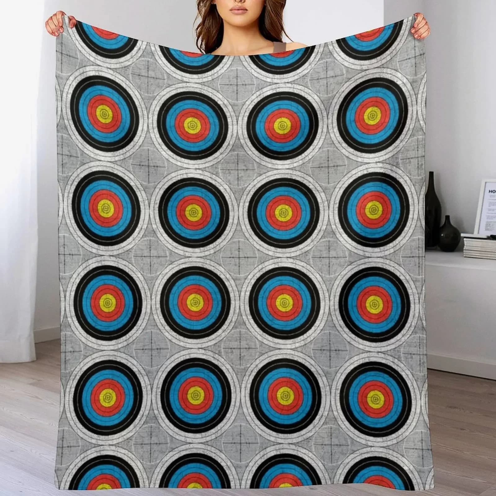 Coperta Mid Century Modern - Archery Targets Everywhere, morbida e calda, senza pelucchi, per letto