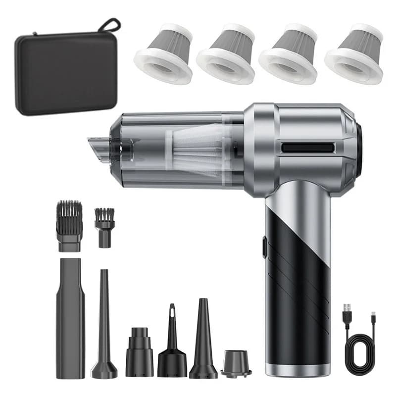 Motore brushless 90 per soffiatore d'aria 4in1 per aspirapolvere per auto senza fili 18000Pa ° Maniglia pieghevole ricaricabile per PC Home Auto