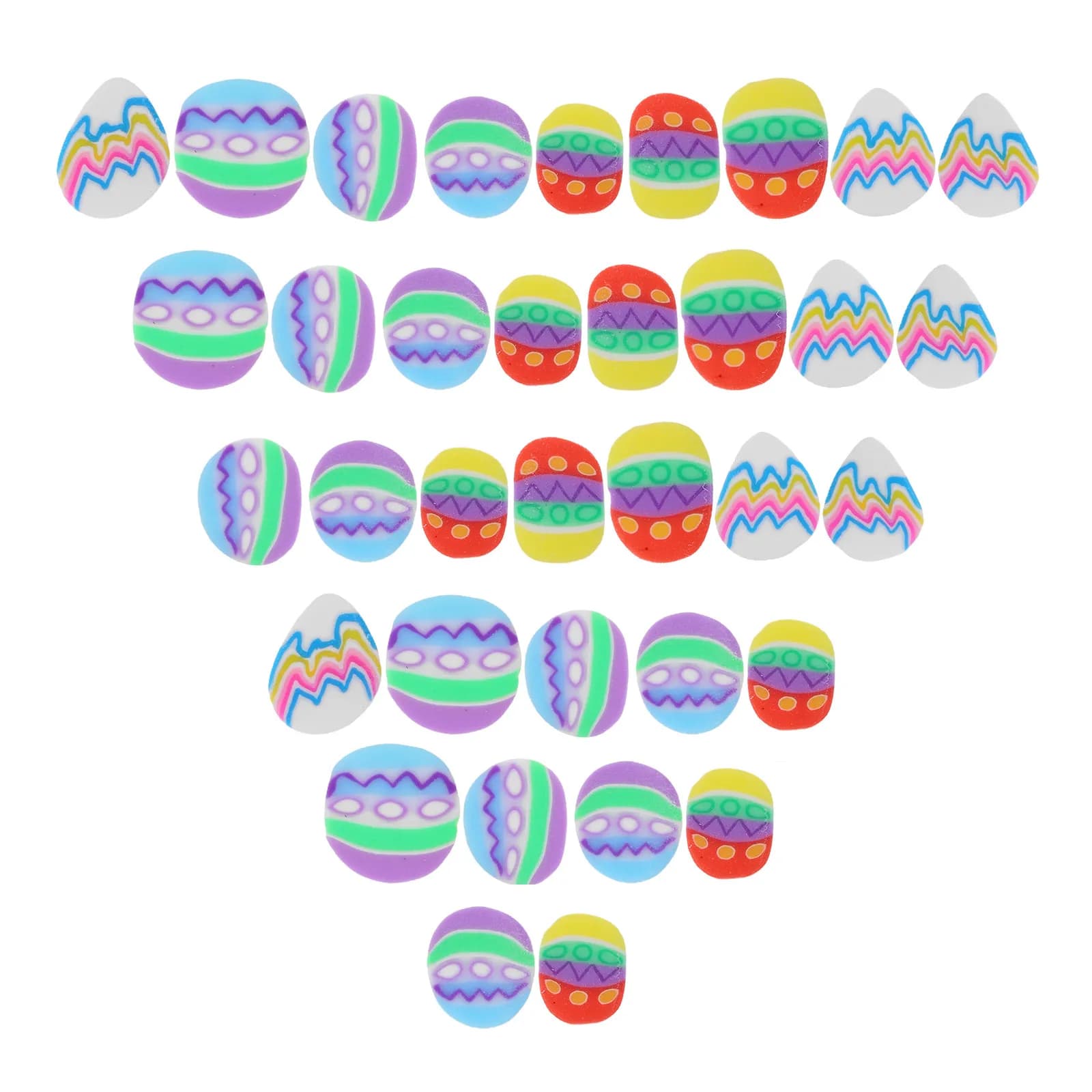 10 Confezioni di Fette di Argilla Polimerica a Forma di Uovo di Pasqua, Perline Distanziatrici Fatte a Mano per Creazione di Gioielli, Braccialetti, Collane e Accessori per Capelli Fai-da-Te