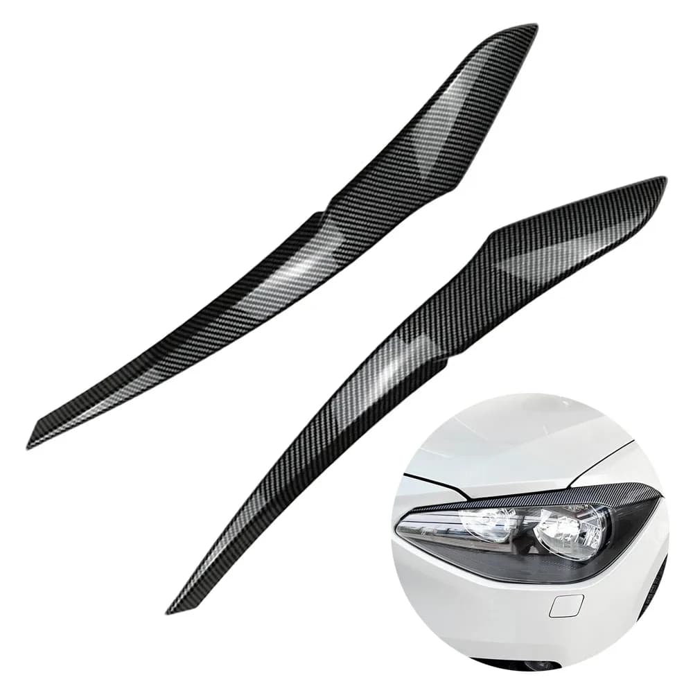 2pcs Car Headlamp Eyelid Eyebrow Covers For BMW 1 Series F20 F21 Base Version 2011 2012 2013 2014 Front Left/ Right