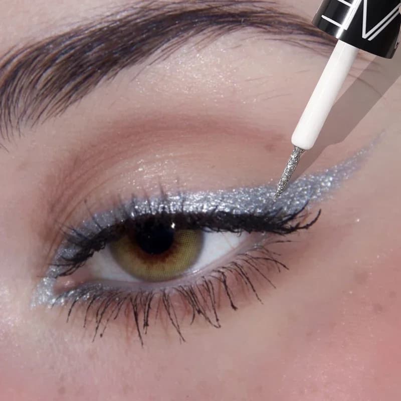 5 pcs/set Shiny Eye Liners Umbrella Waterproof Silver Color Rose Gold Glitter Sequins Eyeliner Umbrella Cosmetic Beauty Makeup