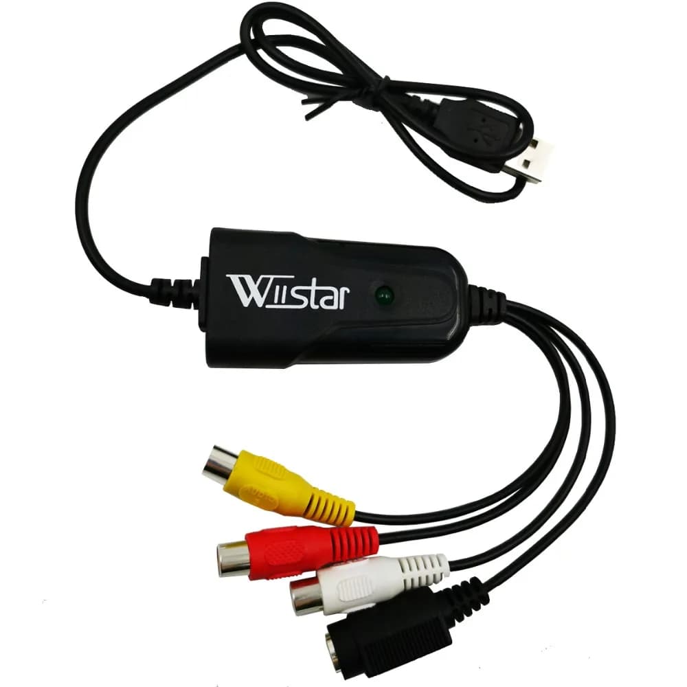 USB 2.0 Adattatore scheda DVR per acquisizione audio video con cappuccio facile Convertitore da VHS a DVD per Windows 10/8/7/XP