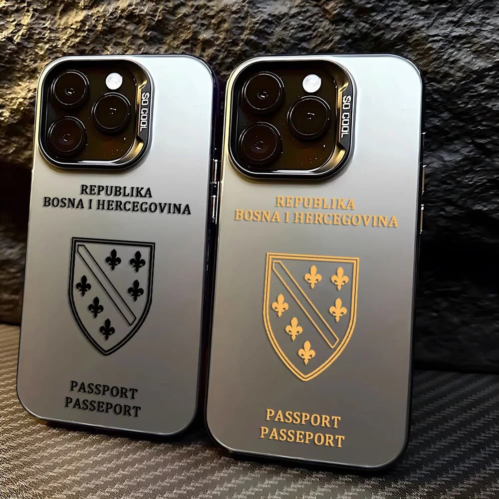 Bosnia and Herzegovina Passport Phone Case For iPhone 17 16e 16 15 14 13 12 11 mini Pro Max X XR 8 7 Air Plus Anti Matte Cover