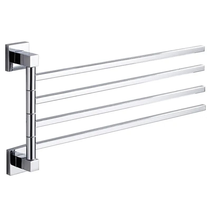 CQMF-4 Bar girevole portasciugamani da bagno cucina staffa montata a parete risparmia spazio portasciugamani in alluminio organizer