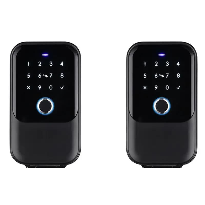 AT05-2X Waterproof Cover Safe Tuya Code Fingerprint Bluetooth Wifi Smart Key Box App Remote Combination Door Lock Box