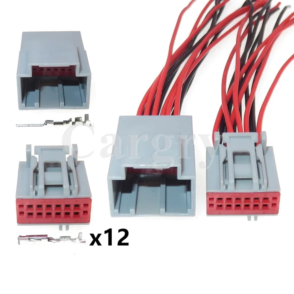 1 Set 12P 30700-1120 30968-1127 AC Assembly Car Male Female Docking Plug Automotive Wiring Socket with Wires