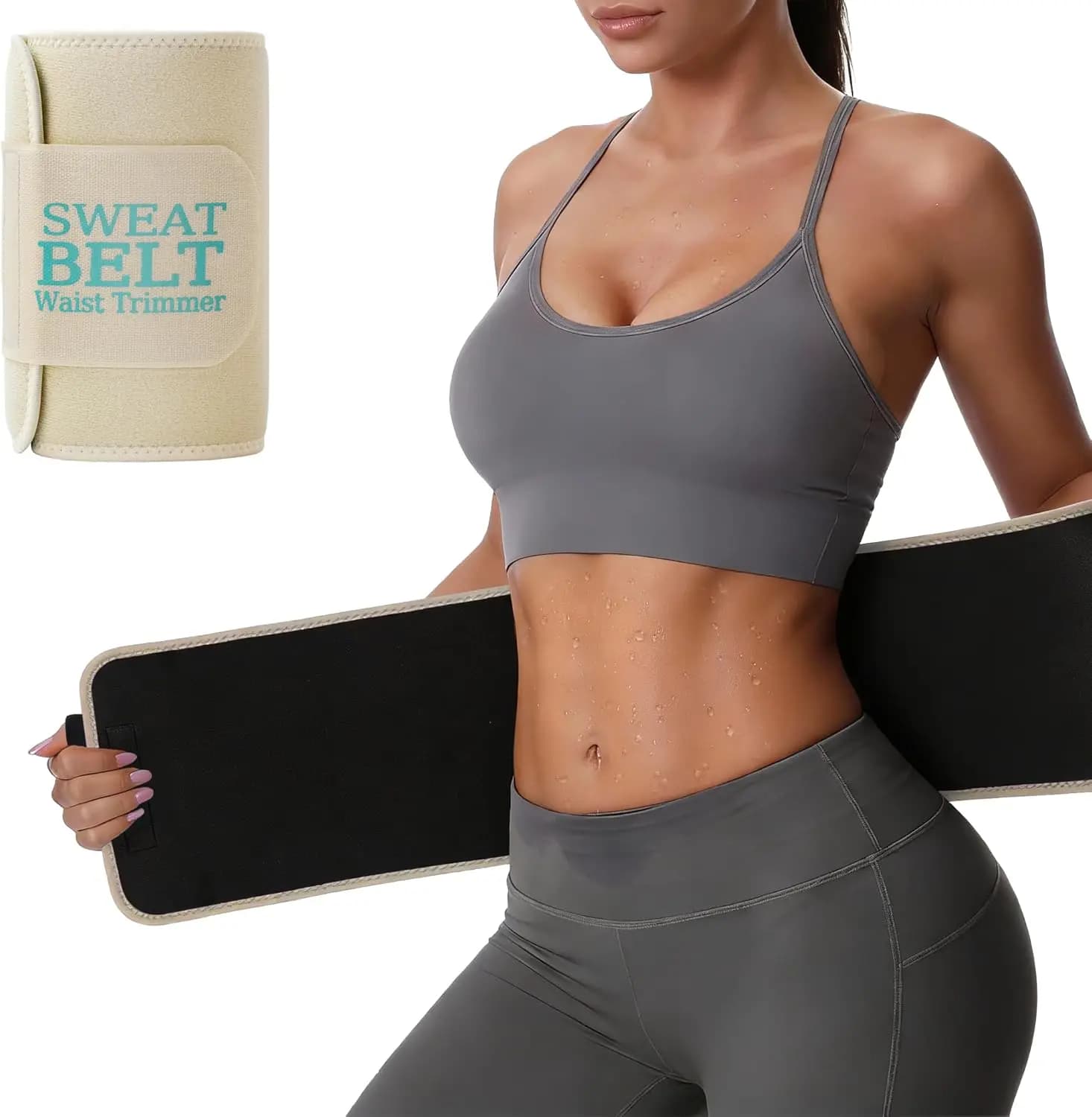 Fascia Modellante per la Vita da Donna per Allenamento, Fascia Sudorifera in Neoprene, Cintura Dimagrante Modellante