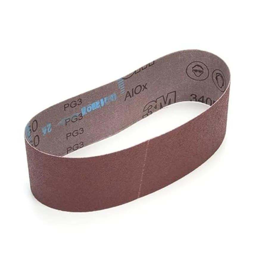 Nastro abrasivo in ossido di alluminio rivestito 340D, grana P120, larghezza 4 pollici x lunghezza 24 pollici, grigio, resistente e con prestazioni di taglio rapide