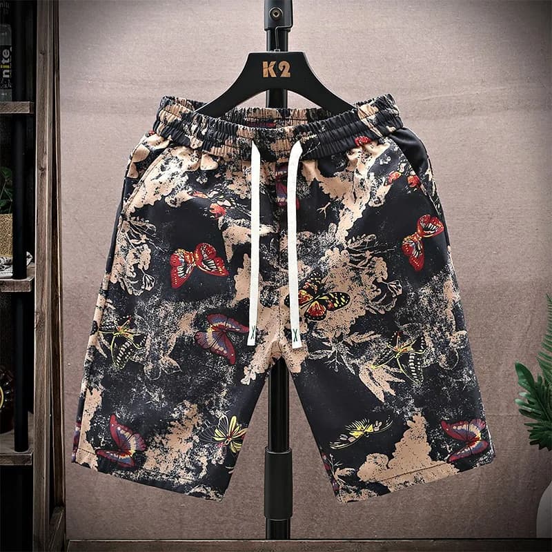 Summer Casual Loose Style Five-Quarter Length Shorts Trendy Youth Fashion Brand Breathable Comfortable Polyester Fabric