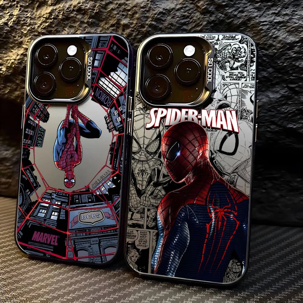 Custodia per telefono M-Marvel Cool S-Spider M-Man per iPhone 17 16e 16 15 14 13 12 11 mini Pro Max 8 7 Air Plus, cover posteriore opaca anti-caduta