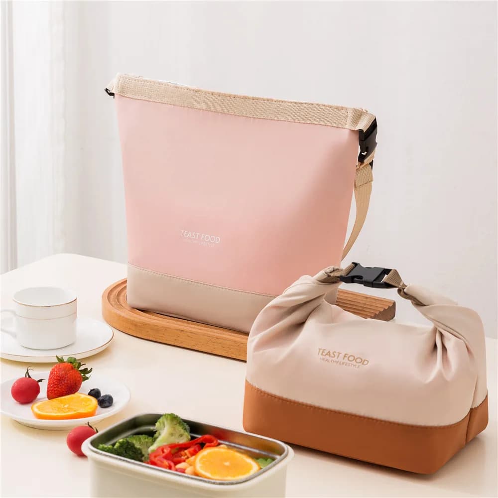 1 pz borsa per il pranzo portatile durevole scatola per il pranzo isolata tote borsa termica borsa Bento borsa per alimenti borse a tracolla