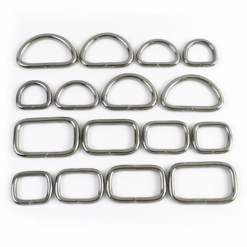 5/10Pcs 20-38mm Stainless Steel D Ring Buckles Webbing Strap Anchor Loop Hardware for Handbag Backpack Leather Pet Collar Repair