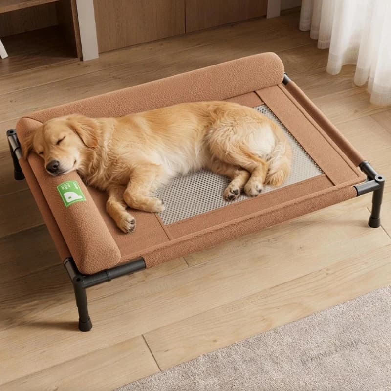 Cuccia per cani con cuscino, lettino rialzato rinfrescante in rete traspirante, lettino da viaggio portatile per interni ed esterni, amaca pieghevole per animali domestici per auto
