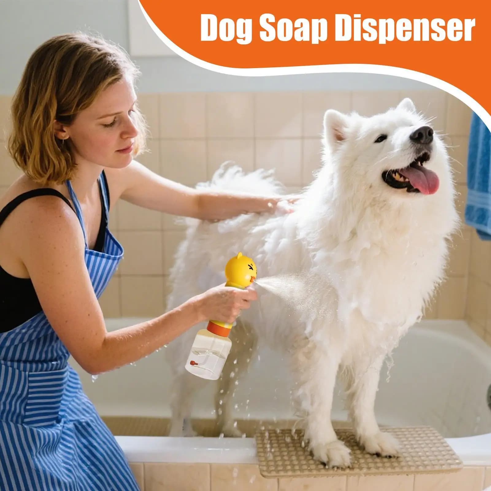 Dispenser di sapone in schiuma a forma di orso Dispenser di shampoo elettrico da 350 ml Spruzzatore di schiuma ricaricabile per toilette per toelettatura di animali domestici per cani e gatti