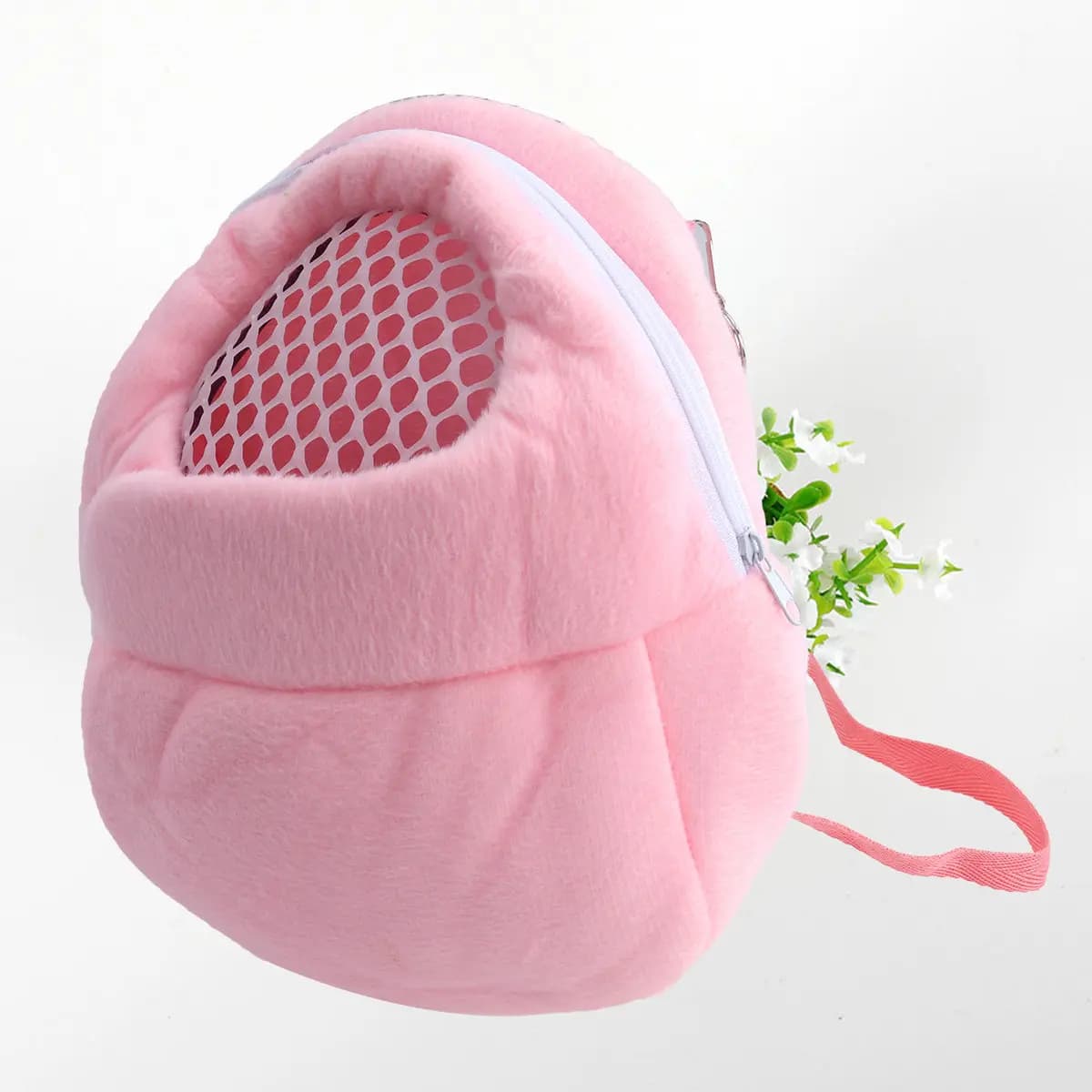 Small Pet Carrier Handbag for Outdoor Use Ventilated Plastic Net Design Easy Access Portable Travel Bag for Tiny Pets Like