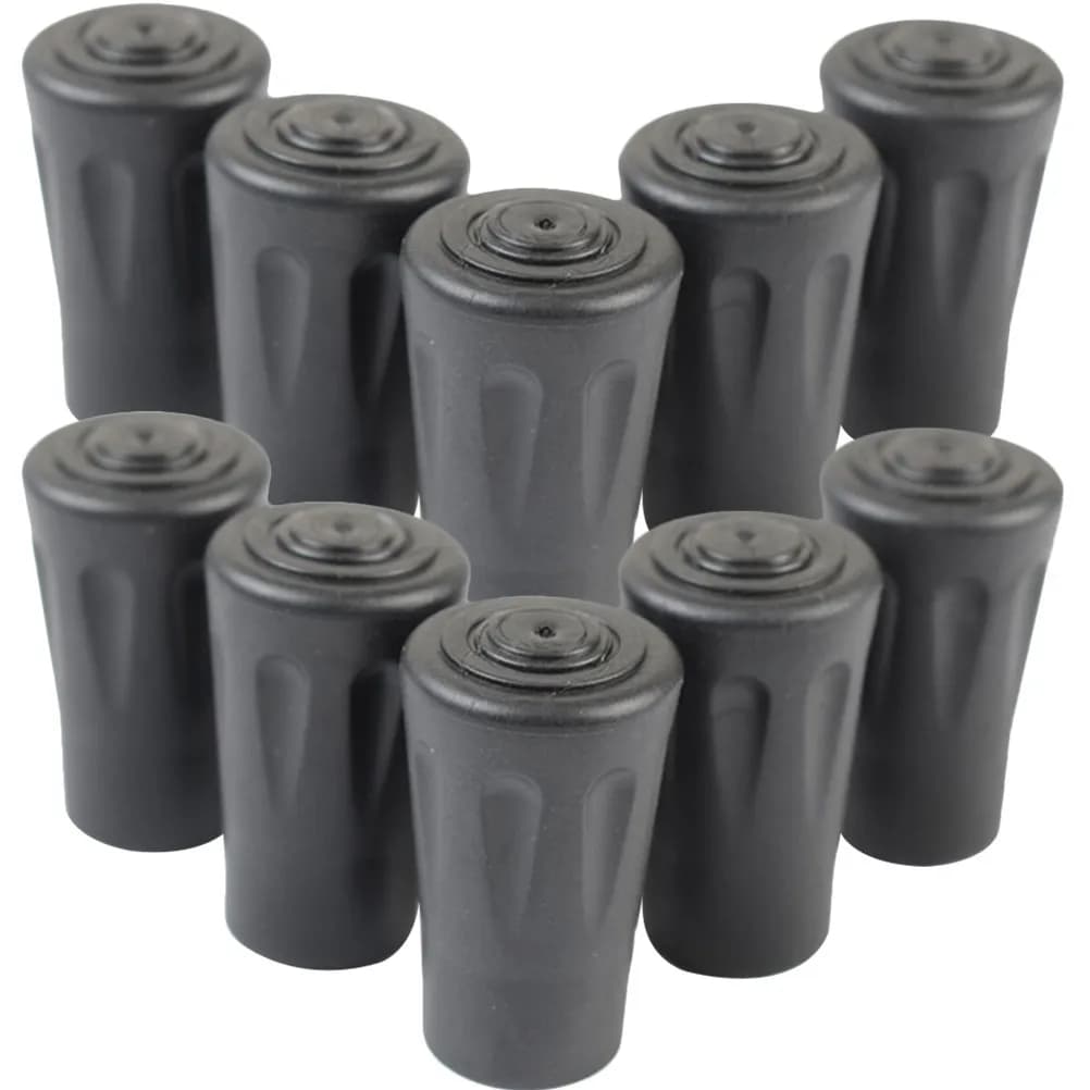 10Pcs Lightweight Rubber Trekking Pole Foot Protectors Non-Slip Trekking Pole Foot Caps for Hiking Climbing Walking Sticks