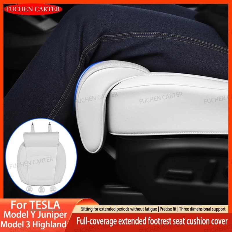 Per Tesla Model Y Juniper Model3 Highland Supporto per gamba Estensione Coprisedile Memory Foam Extender Cuscino Accessori interni per auto